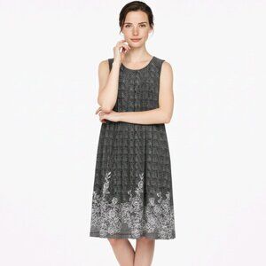 Perceptions Sleeveless Dot Print Dress
